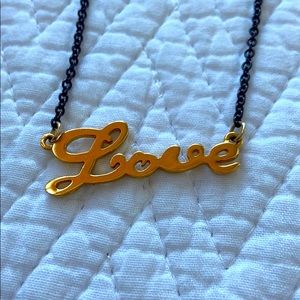 “LOVE” necklace by CC SKYE